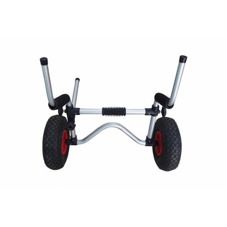 Kayak trolley with scupper supports